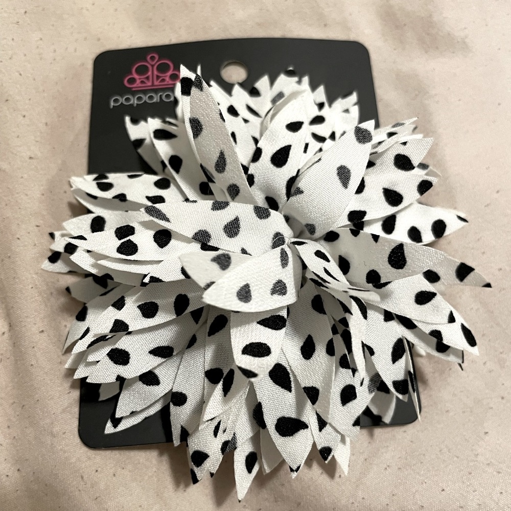 Polka Dot Flower Hair Clip
